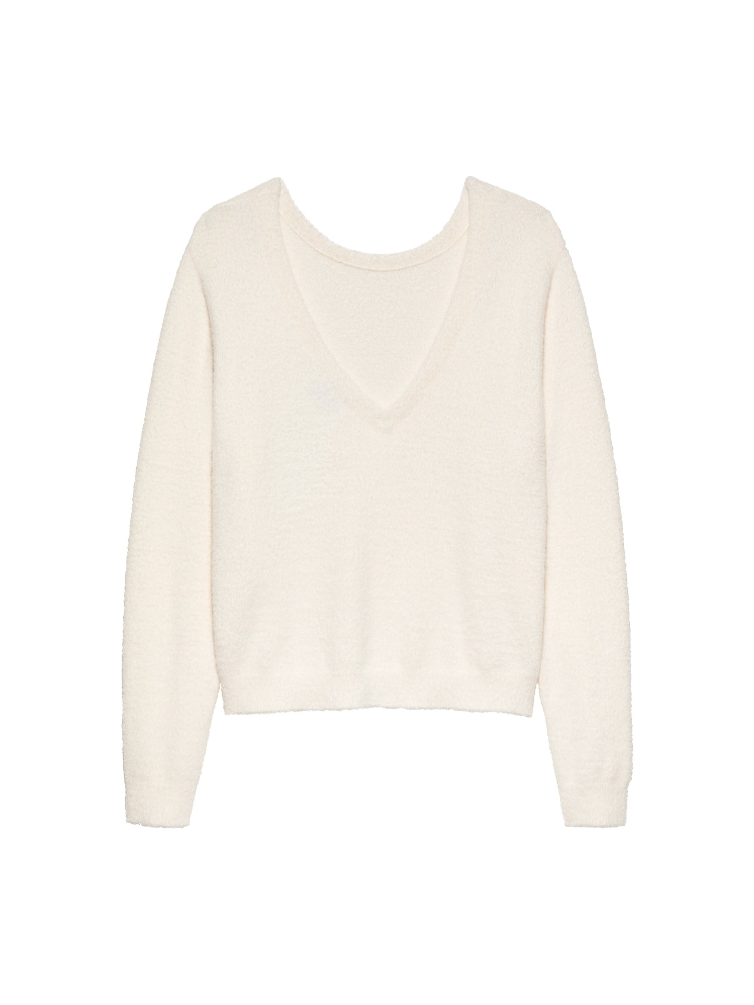 Soft knit with Vneck Egret