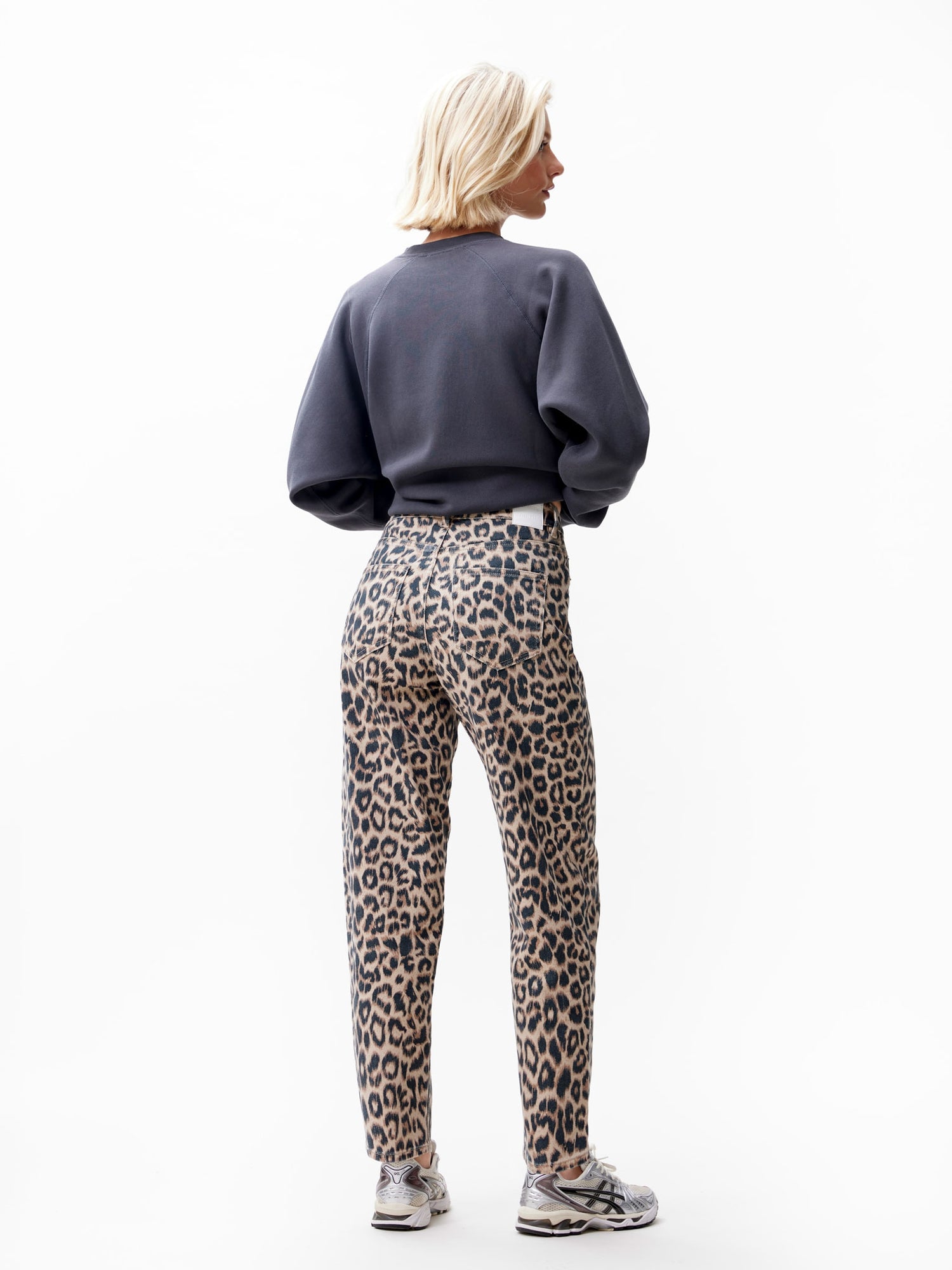 Barrel fit leopard jeans Grey Morn