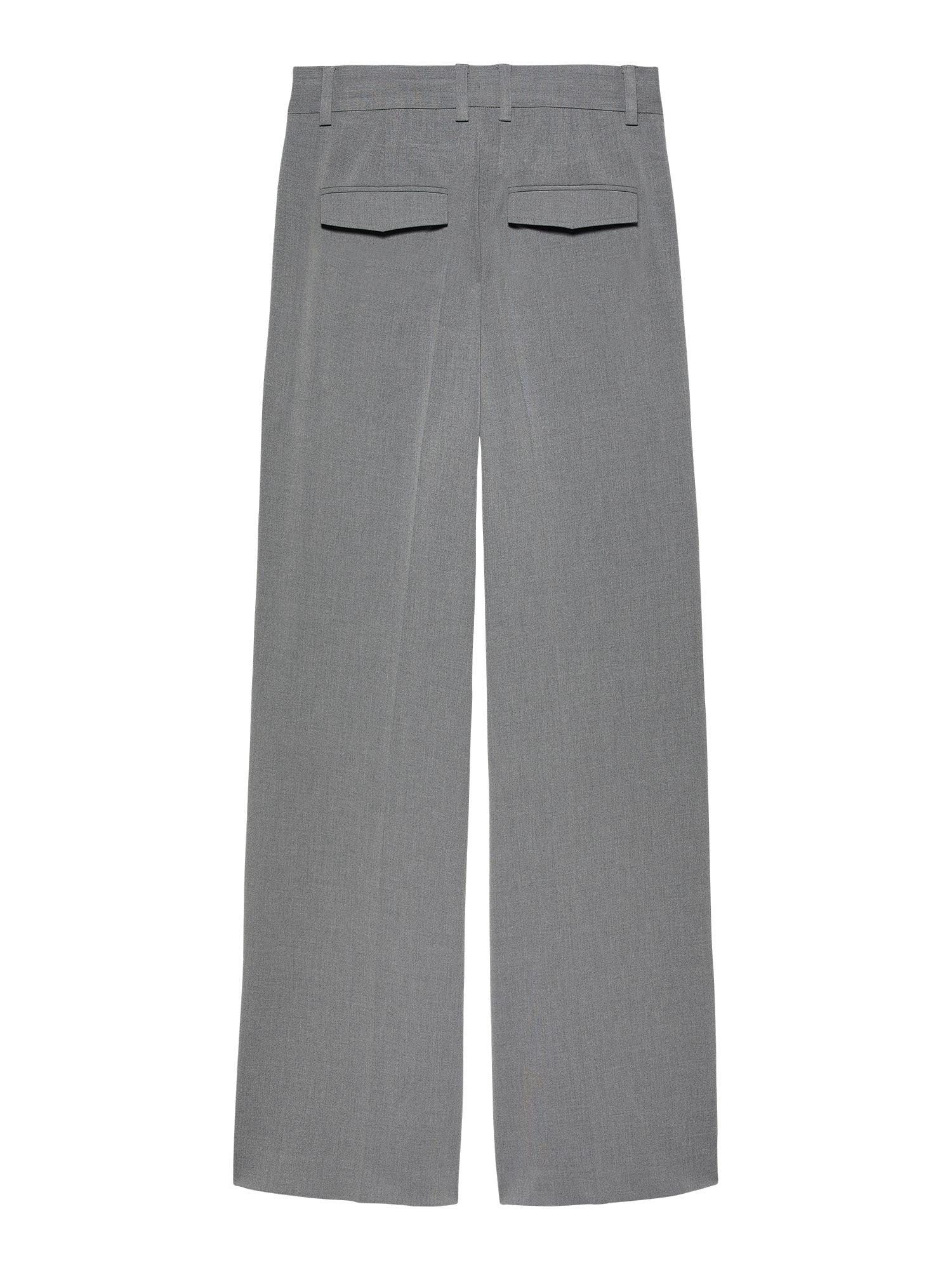 Straight Leg Tailored Pants Light Grey Melange