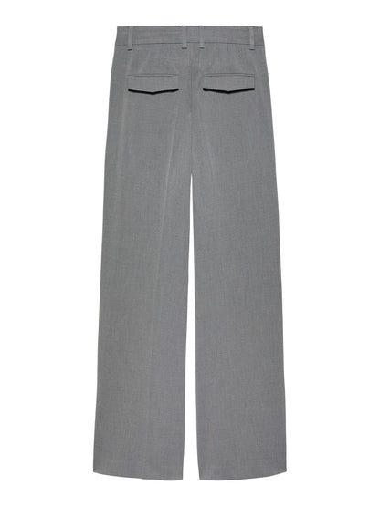 Straight Leg Tailored Pants Light Grey Melange