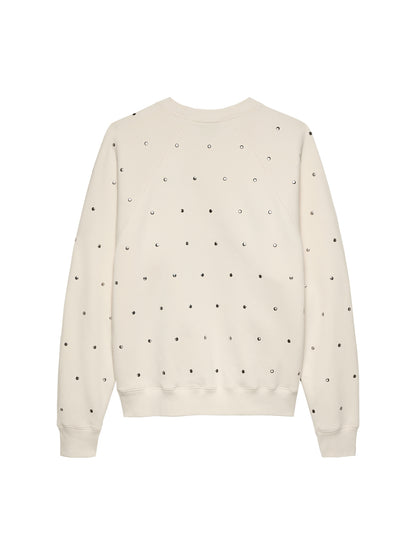 Sweater with stud pattern Egret