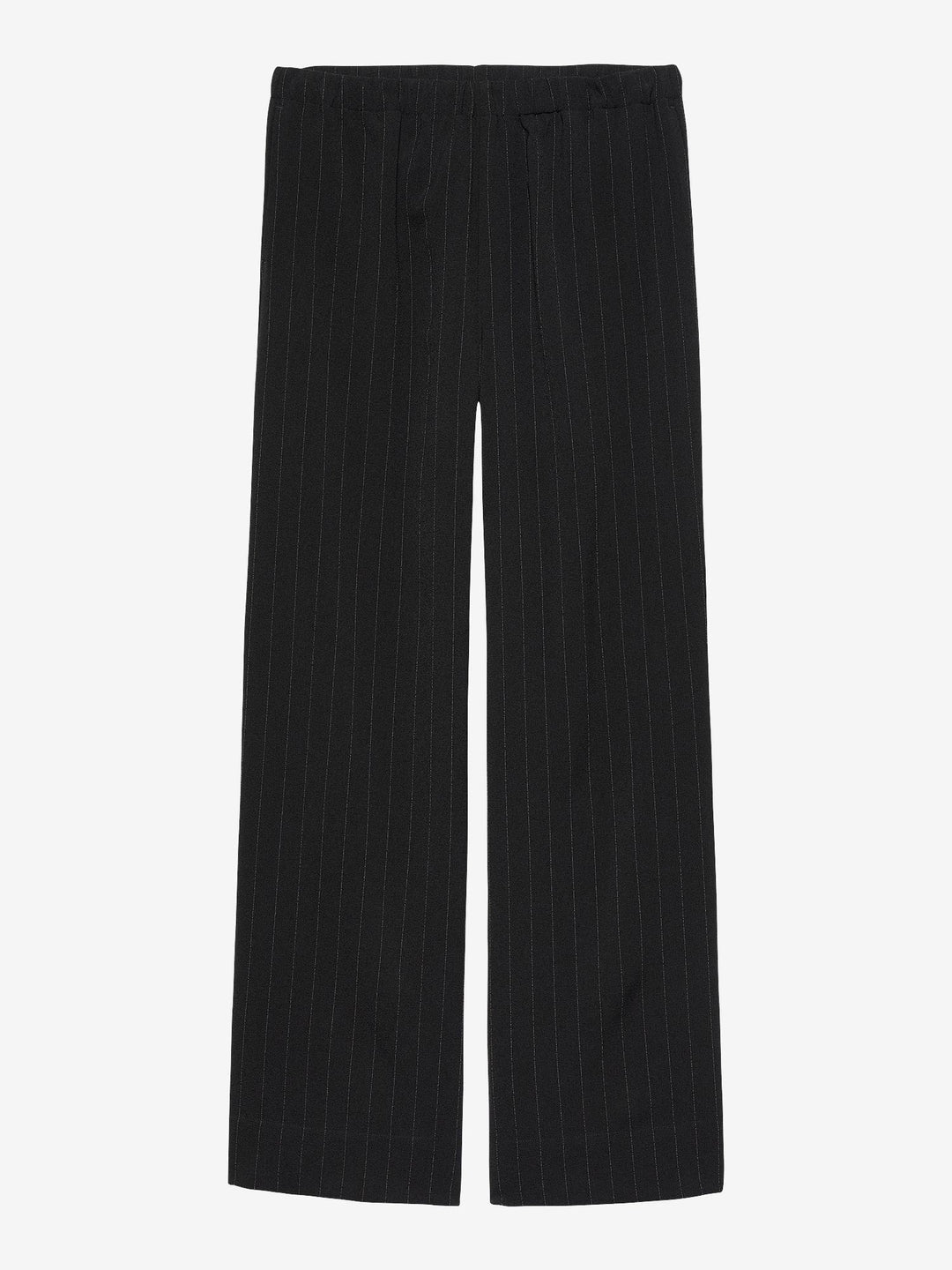 Pin Stripe Pull-on Trousers Black