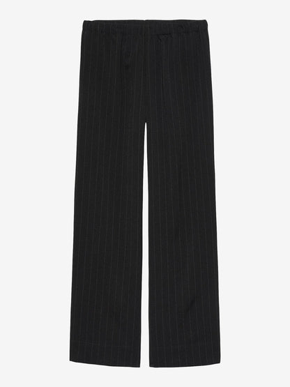 Pin Stripe Pull-on Trousers Black