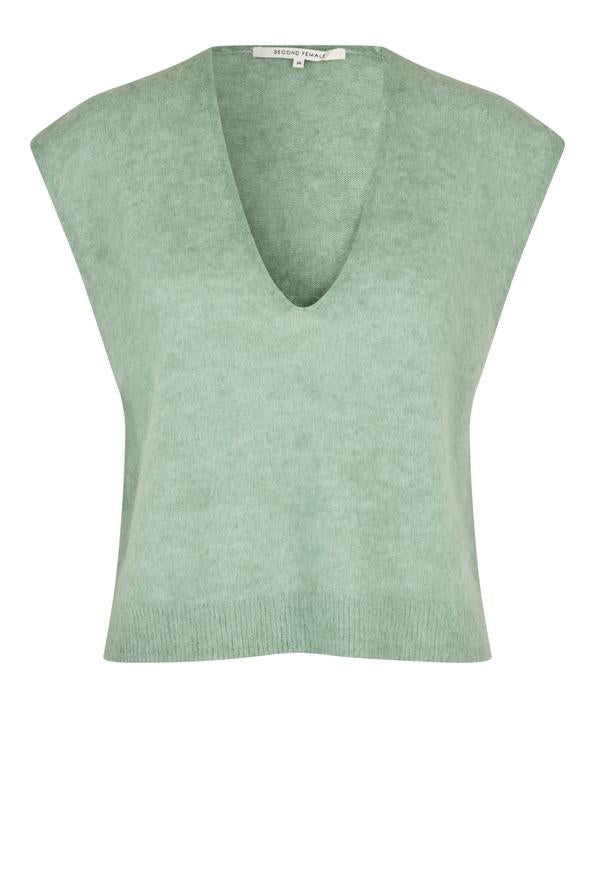 Camryn Knit Vest Slate Green