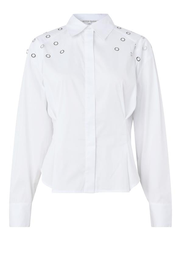 Viktoria Stud Shirt White