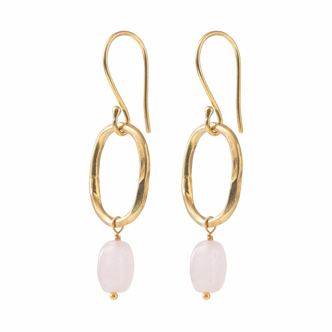 Graceful Rose Quartz GP Earrings