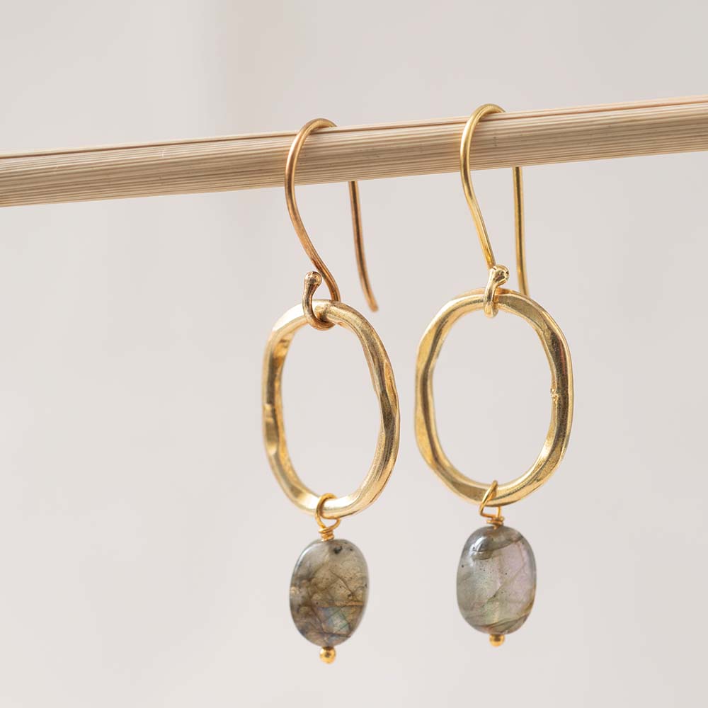 Graceful Labradorite GP Earrings