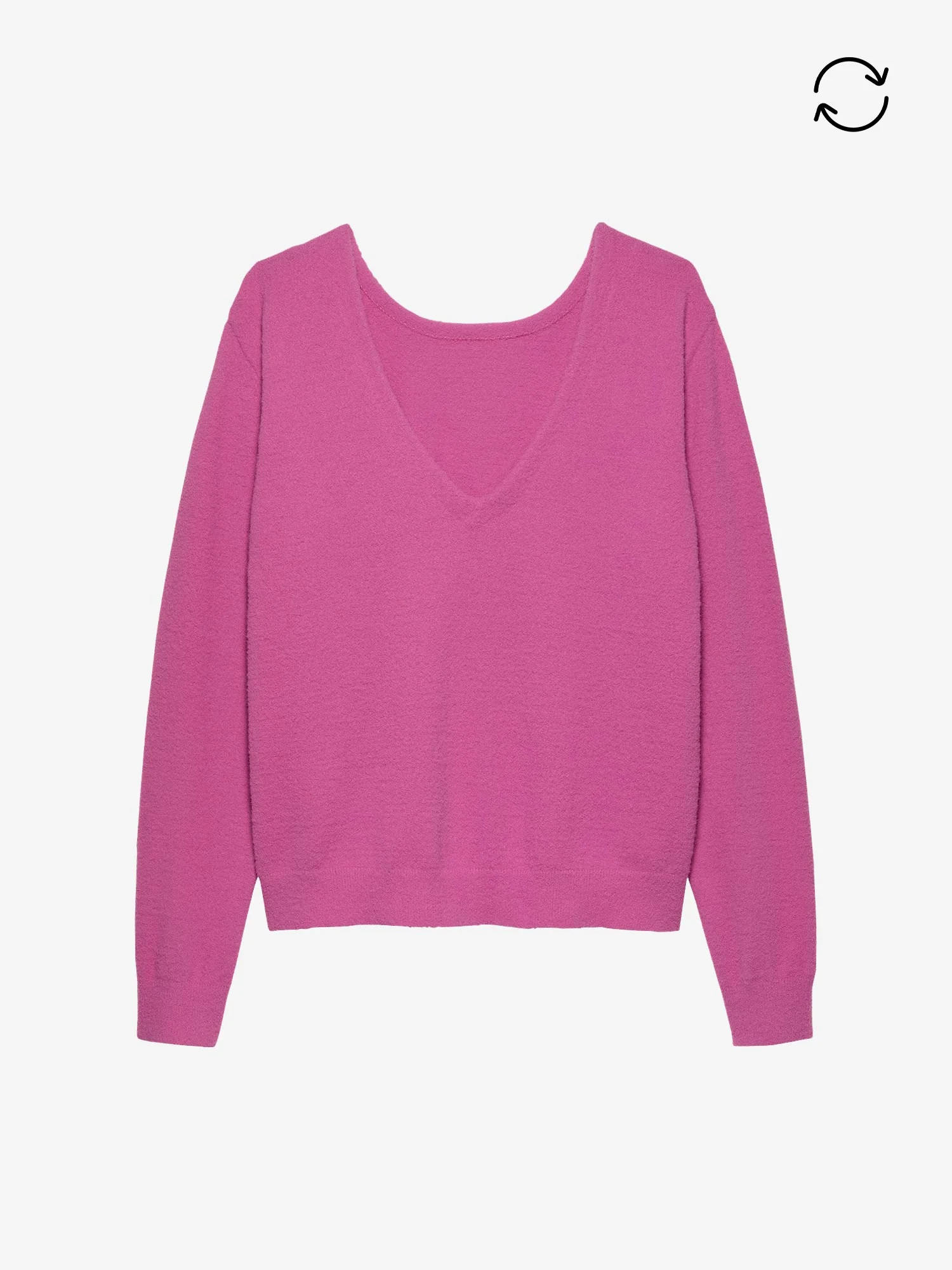 Soft knit with Vneck Super Pink