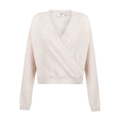 Leni knitted pull l/s Egg white melee