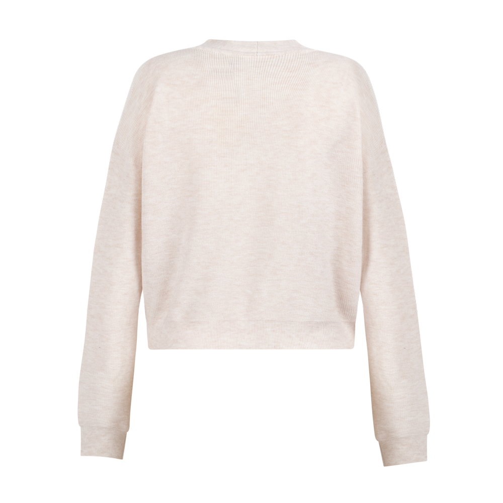 Leni knitted pull l/s Egg white melee