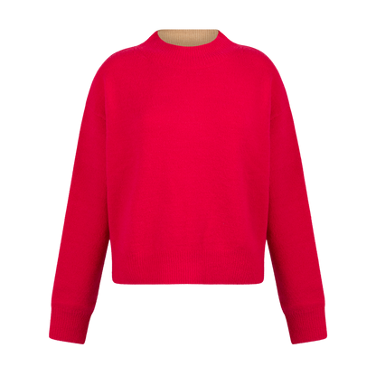 Emily knitted pull l/s Raspberry sandalwood