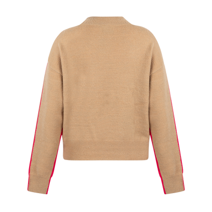 Emily knitted pull l/s Raspberry sandalwood