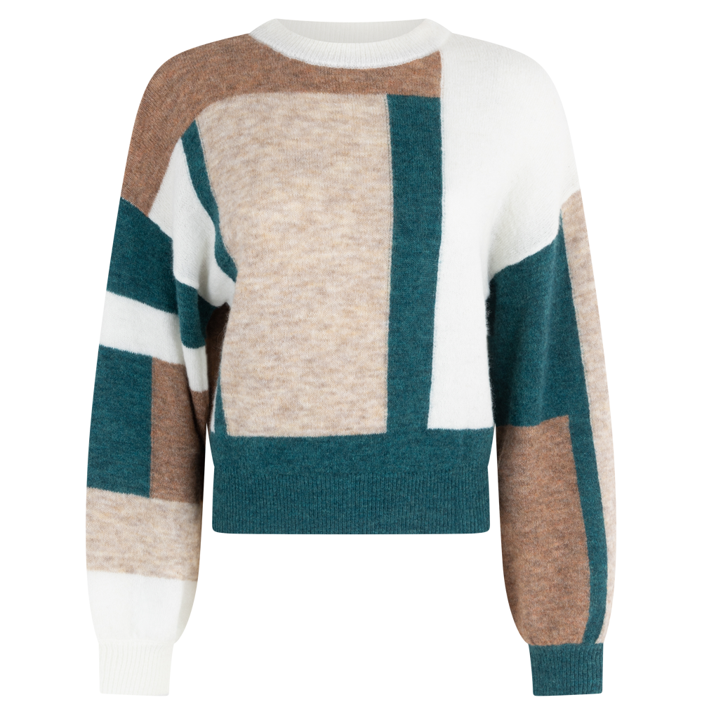 Fieke Pullover Multi Deep Teal