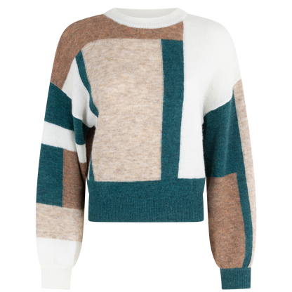 Fieke Pullover Multi Deep Teal