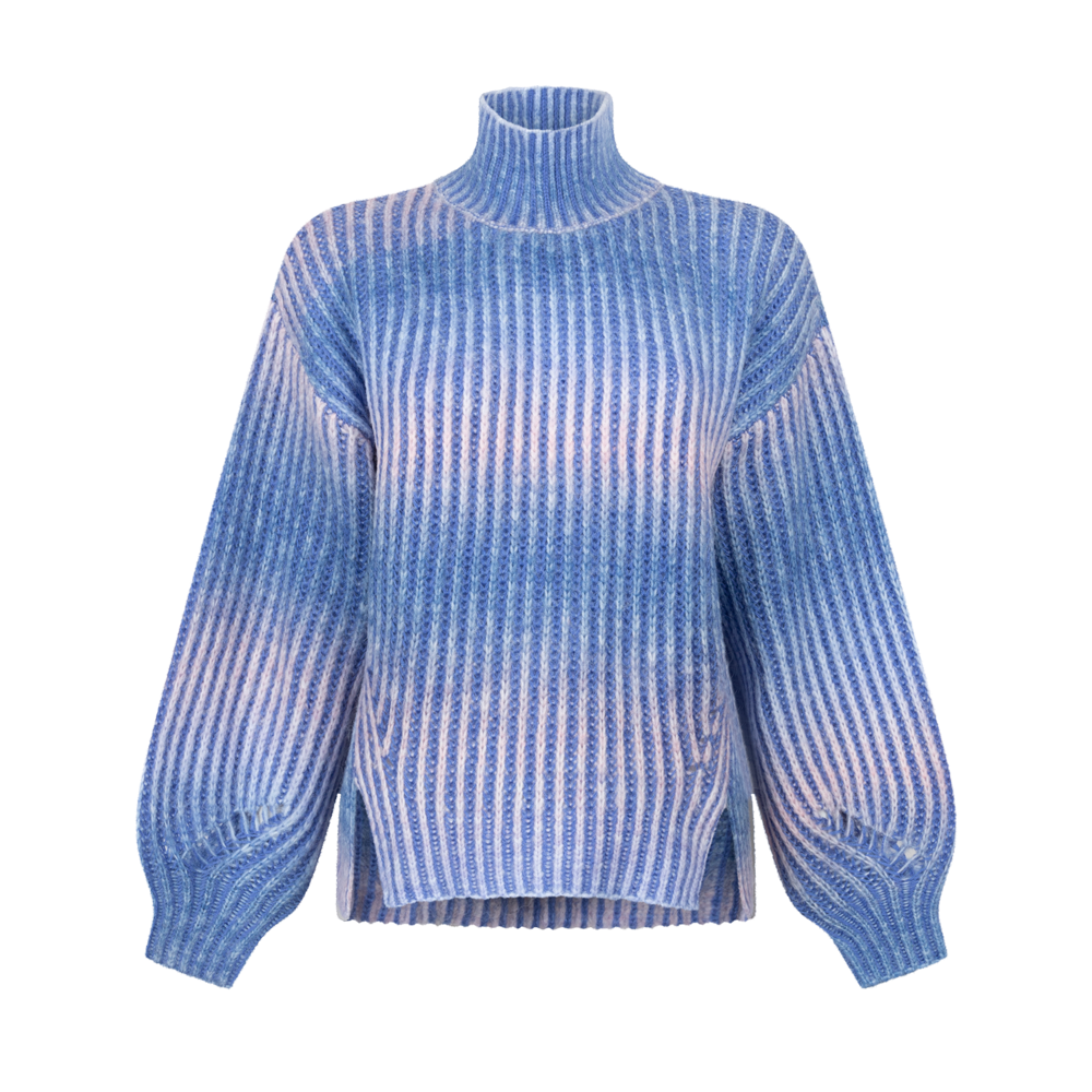 Daly knitted pull l/s Blue space dye