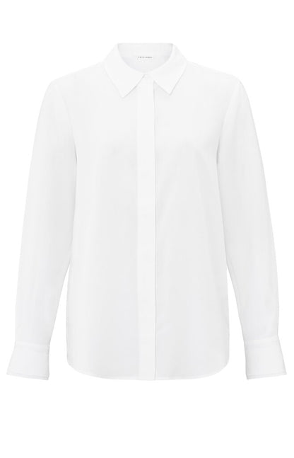 Klassische Bluse mit Manschetten Pure White