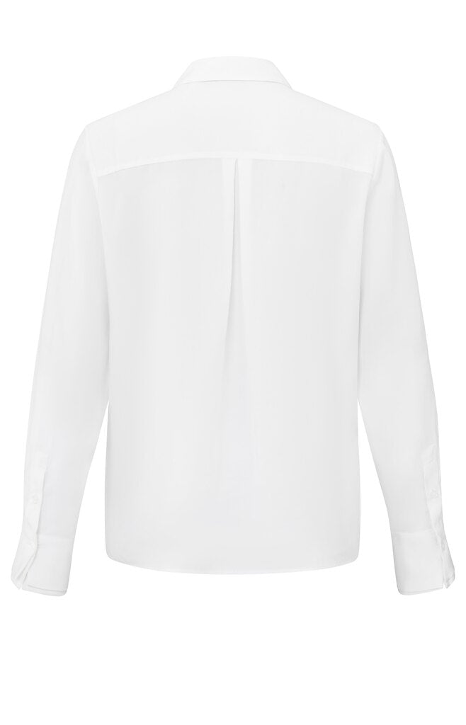 Klassische Bluse mit Manschetten Pure White