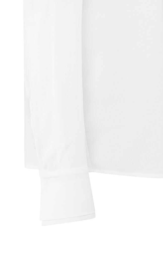 Klassische Bluse mit Manschetten Pure White