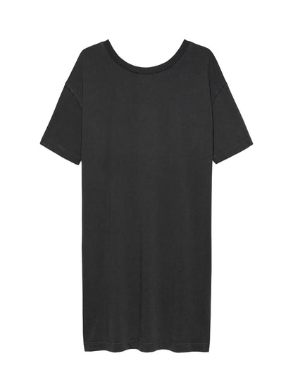 Relaxed Open Back Jersey Dress Dark Grey