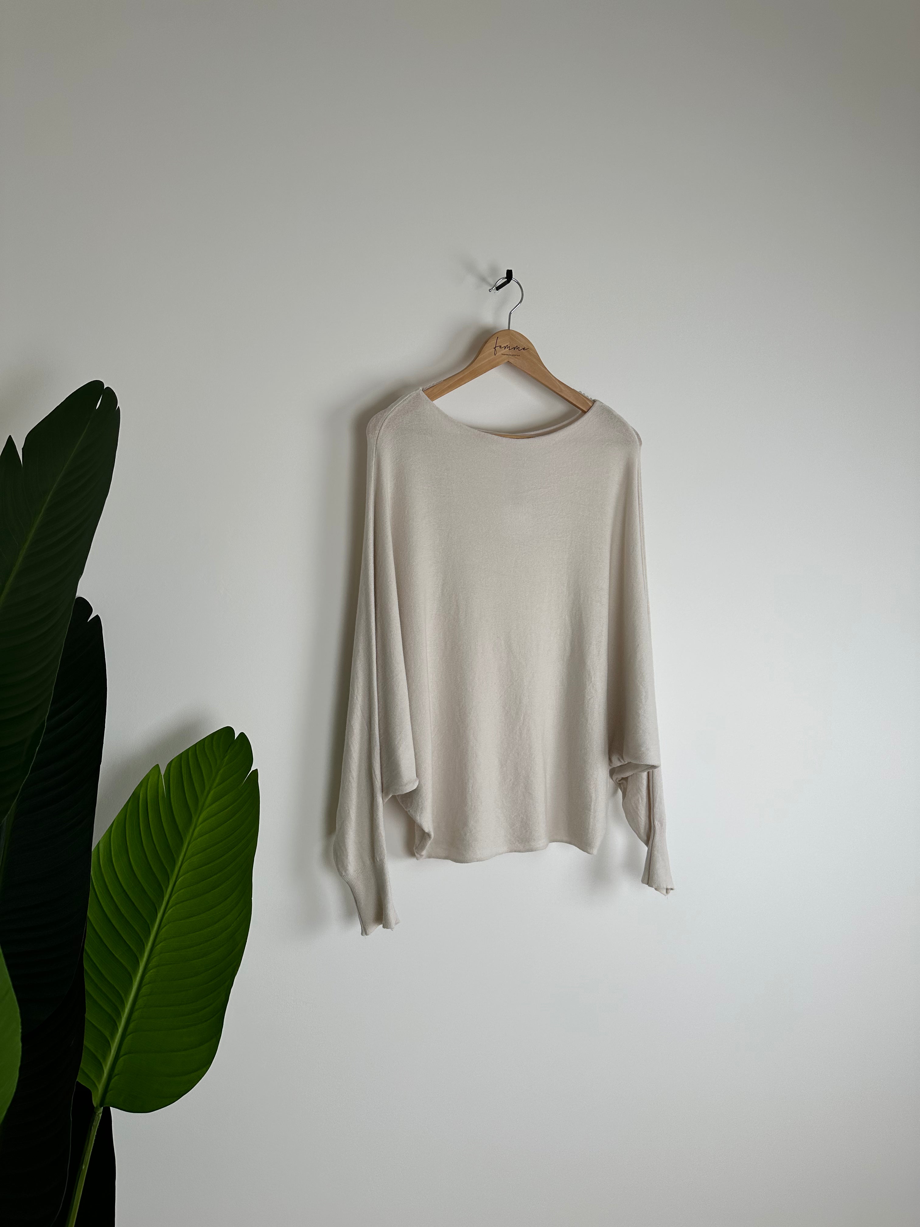 Pullover Schmetterling Light Beige (one size)